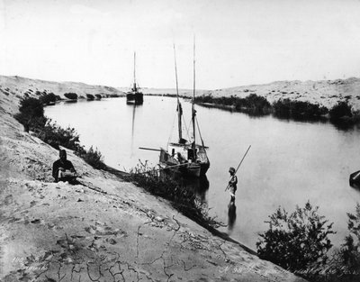 The Suez Canal, c.1875 by French Photographer